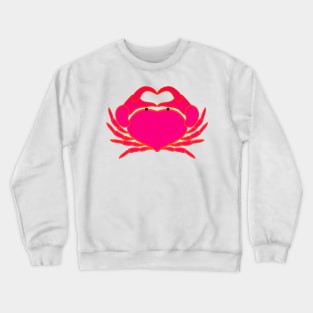 Just a happy pink crub Crewneck Sweatshirt